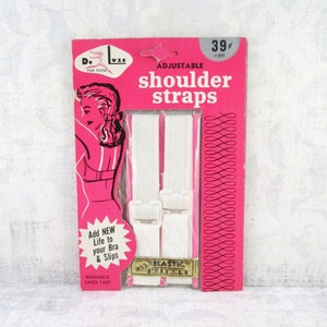 Pair of Vintage De Luxe Adjustable Bra Shoulder Straps NOS