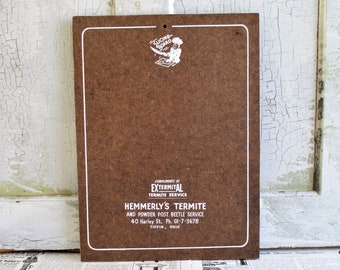 Vintage Slicing / Cutting Board - Ex-Termit-Al Termite Service; Tiffin, Ohio