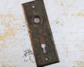 Vintage Copper Toned Decorative Door Plate