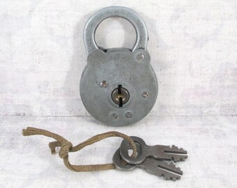 Vintage Sargent Six Lever Lock and Two Working Keys