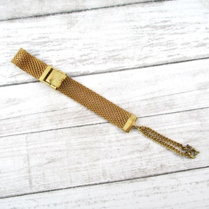 Vintage Gold Toned Mesh Belt Watch Fob