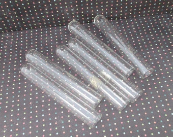 Six Little Vintage Glass Test Tubes - 3 Inches Long