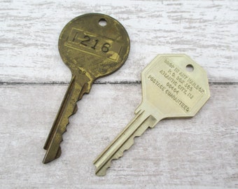 Pair of Vintage Hotel Room Keys