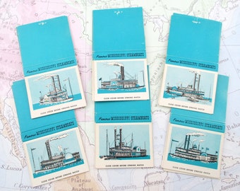 Lot of 18 Vintage Mississippi Steamboats Matchbook Covers