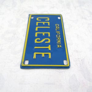 1960s California Mini Bike Metal Pedal Car Name License Plate Sign – Luke & Lucy