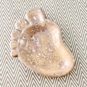 Vintage Handmade Ceramic Foot Gum Saver / Trinket Dish