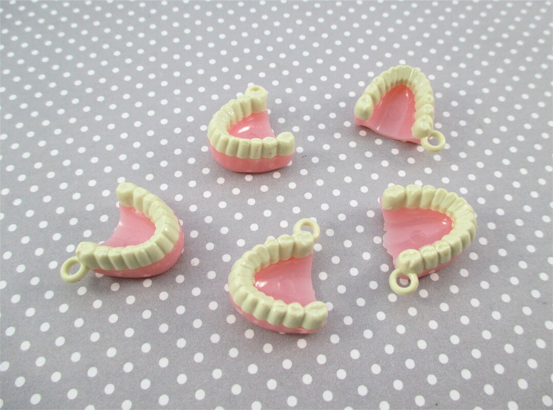 Five Little Vintage Denture / Teeth Charms Etsy