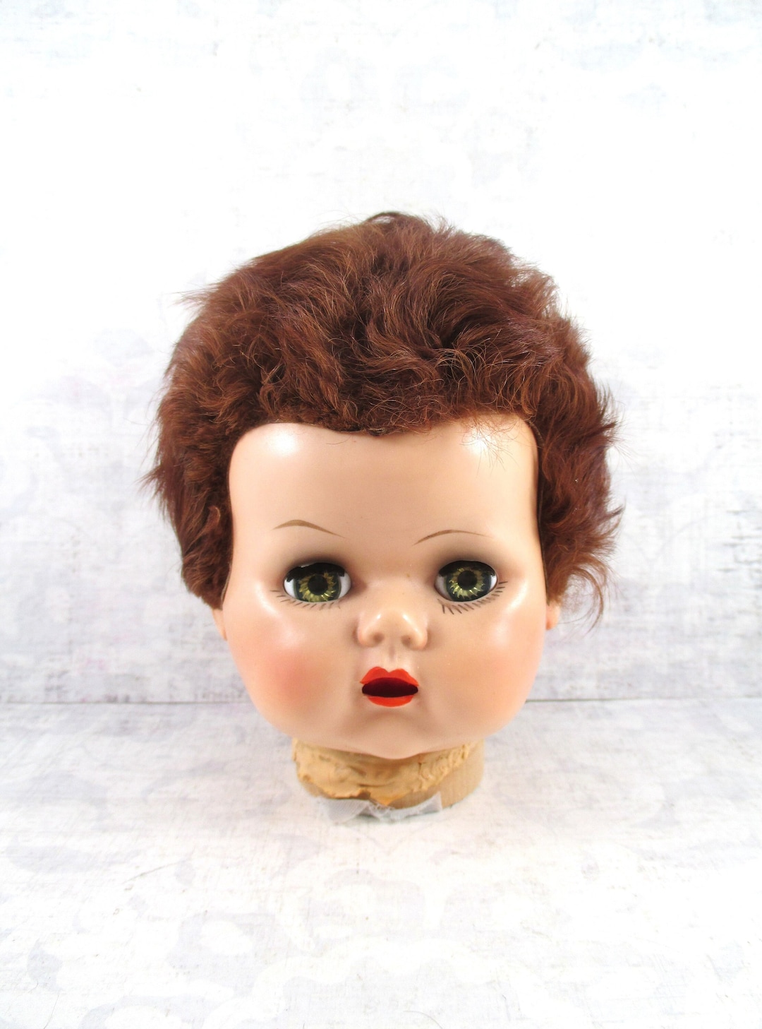 Vintage Baby Doll Head Full Head of Hair Etsy