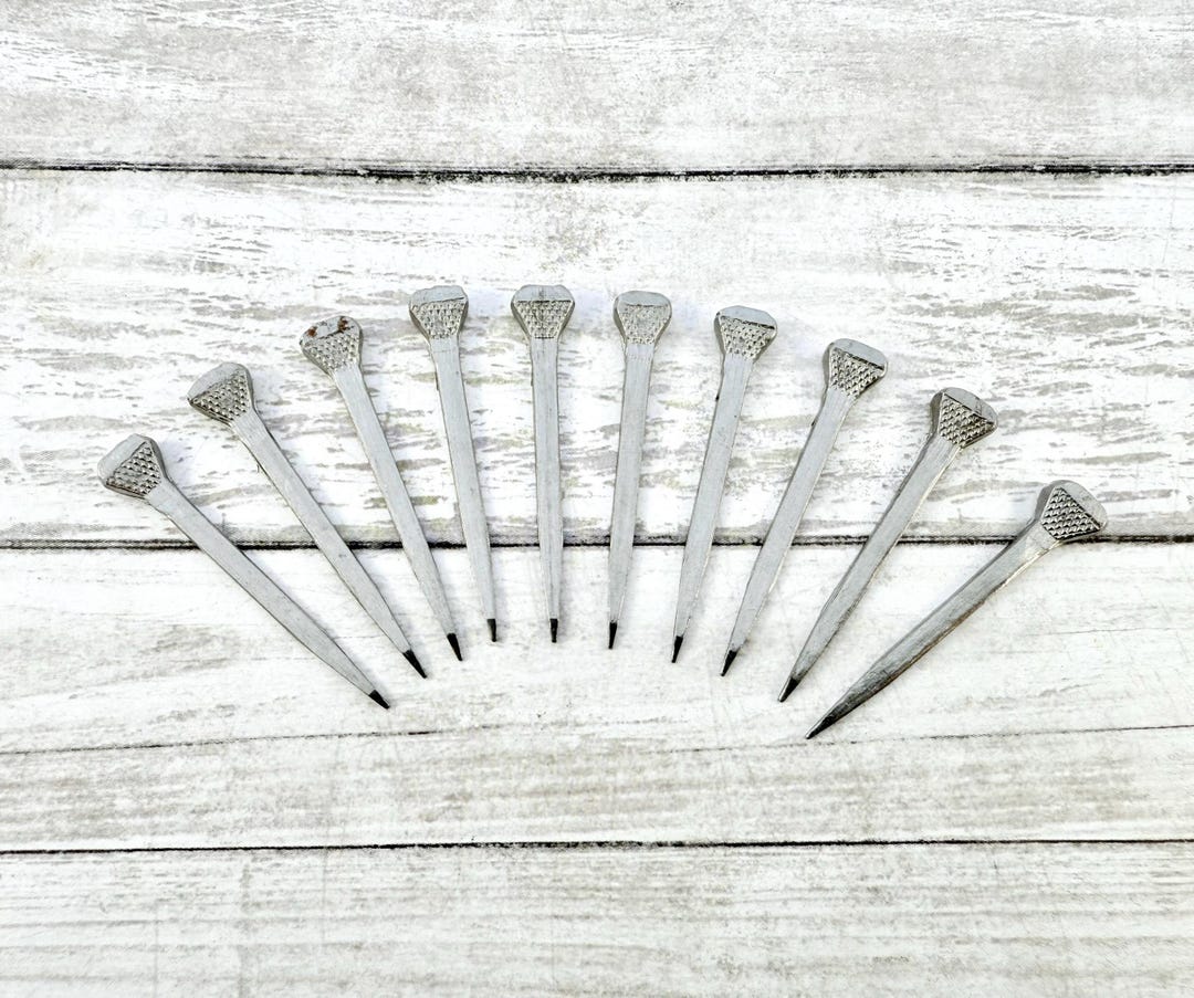 Ten Vintage Coffin Nails Etsy