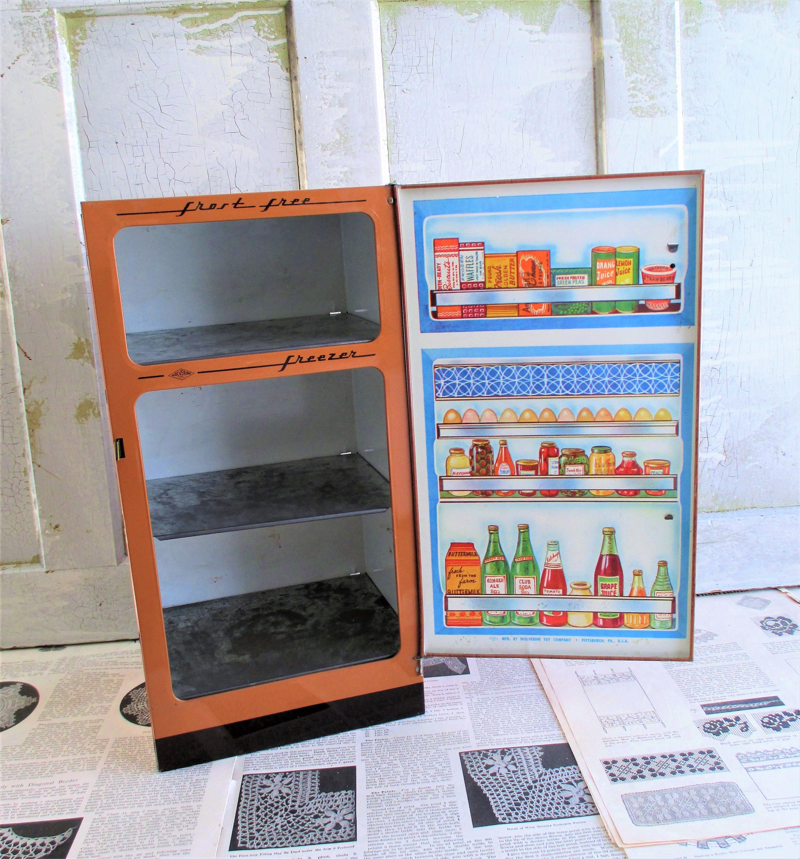 Vintage Tin Toy Wolverine Refrigerator | Etsy