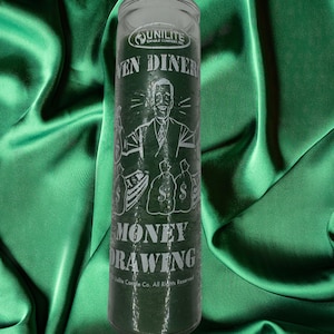 Green Money Drawing Prayer Candle/ Ven Dinero 7 Day Novena Veladora / Fixed candle/ Altar Service