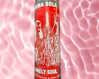 Red Amina Sola Prayer Candle / Lonely Soul 7 Day Novena Candle / Fixed Candle/ Alter Service