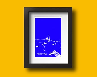 Bretonse vuurtoren - Pontusval Brignogan | Kaart van 10x15 cm - Risografie