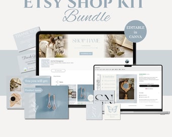 Etsy Shop Kit Etsy Shop Banner Templates for Etsy Seller Branding Kit Etsy Shop Templates Etsy Store Banner Bundle Canva Etsy Shop Design