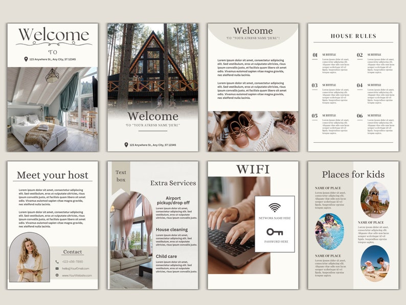 Szablon Księgi Powitalnej Airbnb Canva, Przewodnik po domach Airbnb, Księga Powitalna VRBO, Podręcznik Domu Airbnb, Szablon Księgi Gości, Przewodnik Airbnb, Vrbo zdjęcie 7