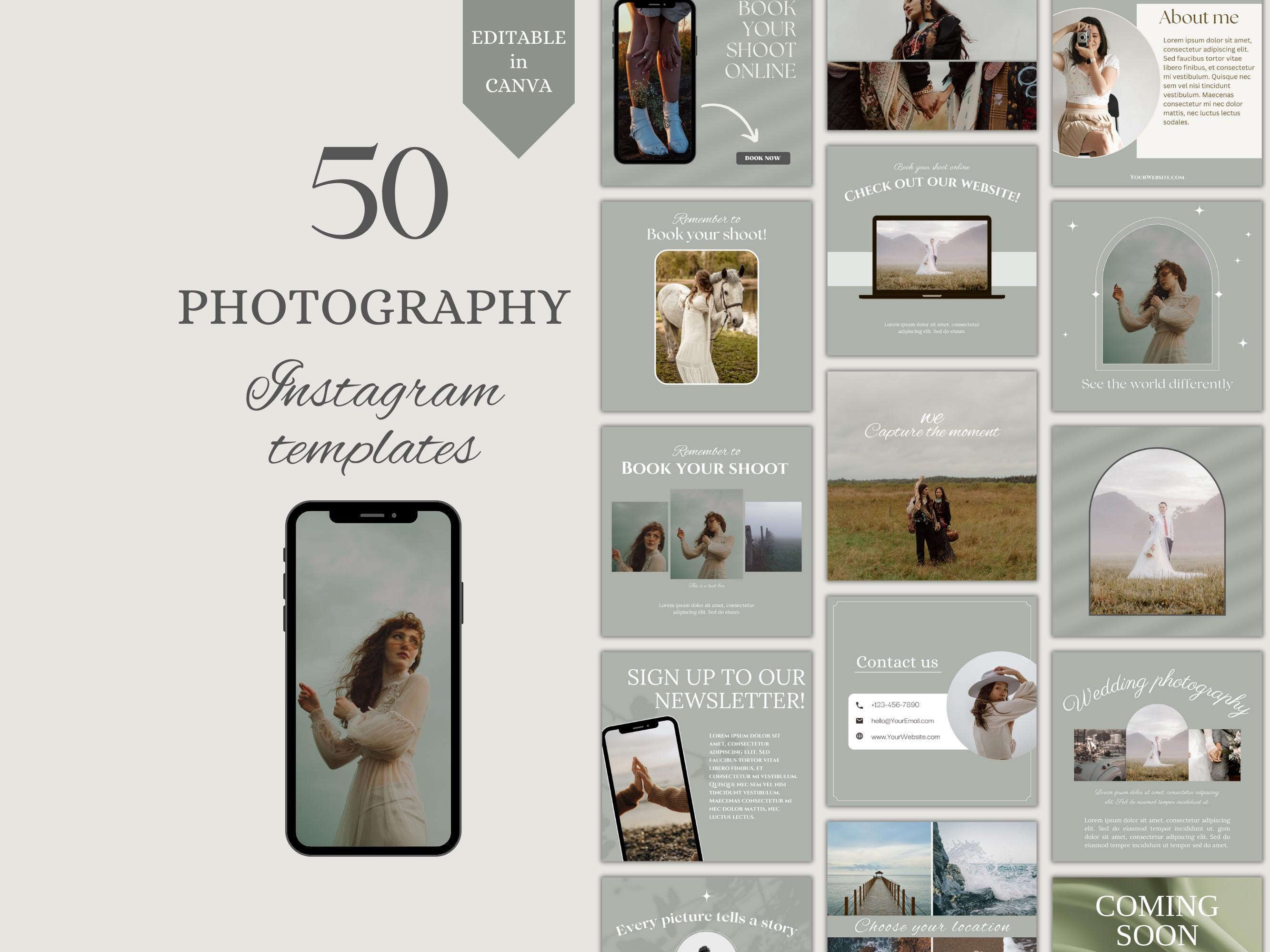 Photography Instagram Post Template Canva Social Media Posts for ...