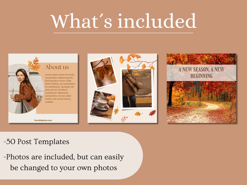 Fall Post Inspo Autumn Instagram Templates, Fall Post Templates Canva, Autumn Social ...