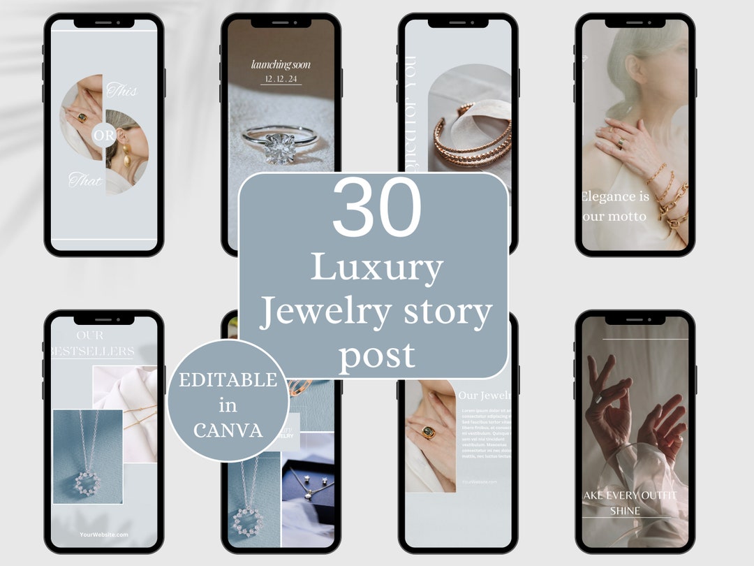 30 Instagram Story Templates for Jewelry Business, Jewelry Social Media ...