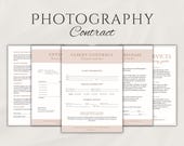 Photography Client Contract with Model Release Form for Photographer Contract Template Bundle Photography Client Agreement Form Canva