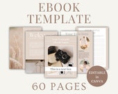 Ebook Template Beige, Course Workbook Template Canva, Ebook Cover, Coaching Workbook, Course Creator Template, Ebook Design, Lead Magnet