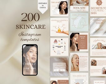 Skincare Instagram Post Templates Skincare Content Esthetician Social Media Templates for Skincare Coach Marketing Skincare Selling Skincare