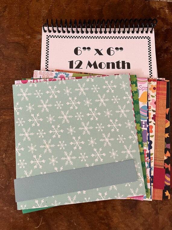 Calendar Blank Calendar DIY Kit 6x6 Size Seasonal Patterned - Etsy