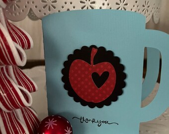 Gift Card Holder, Hot Cocoa Cup Treat Holder, Stocking Stuffer Gift, Teacher And Friends, Thank You