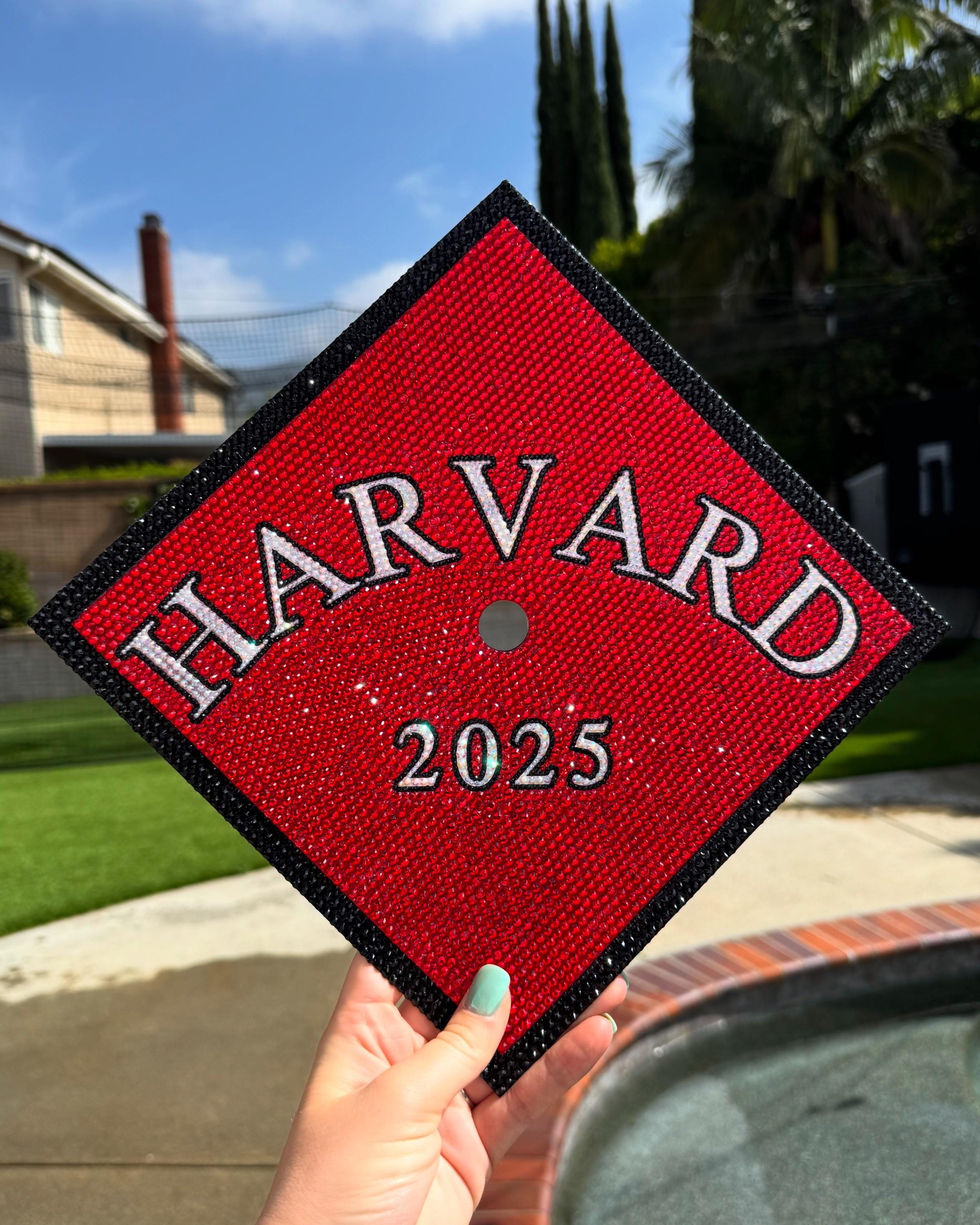 Grad Cap Topper Rugby Custom Rhinestoned Graduation Cap Topper - Etsy