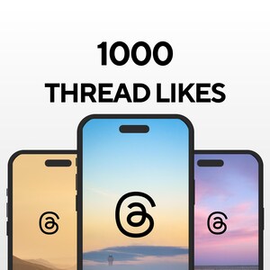 May include: Three smartphones with colorful backgrounds and a stylized "@" symbol. The text "1000 THREAD LIKES" is displayed above the phones. The logo "dwls" is in the upper left corner, and "dwlsdigital.com" is in the upper right corner.