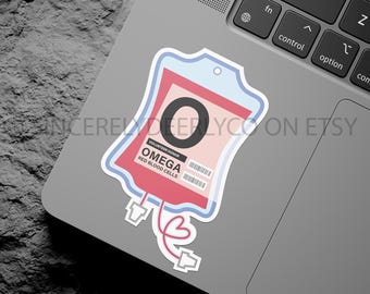 オメガバース ステッカー 血液型 オメガ アルファ ベータ ファンフィクション やおい 百合 AO3 アーカイブオブアオウン 腐女子 ファンダム A/B/O ナース ギフト