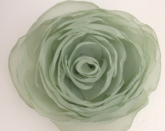 Sage Green Hair Flower Prom Hair Clip