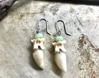 Fang and Bone Snake Priestess Earrings