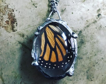 Butterfly Wing Magnified Necklace