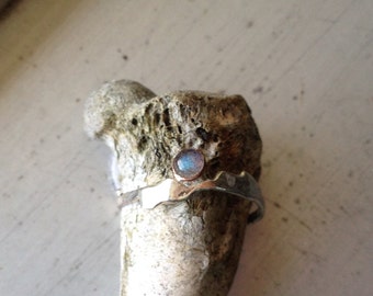 Labradorite Primitive Industrial Crown Ring