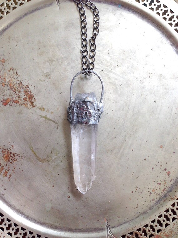 Artifact of Strength Crystal Amulet Bohemian Necklace Etsy