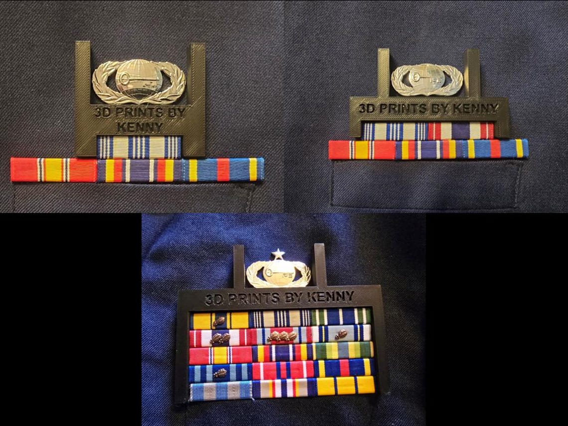 Af Chief Ribbon Rack Air Force Occupational Badge Alignment Tool W/ 1 Occupational Badge (3 ...