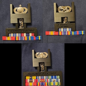 Air Force Occupational Badge Alignment Tool w/ 1 Medical Badge (Bottom) and 1 Occupational Badge (Top) (3,2,1 Width)