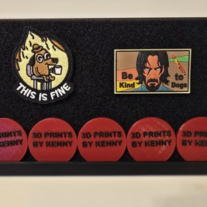 Military Challenge Coin and Patch Display