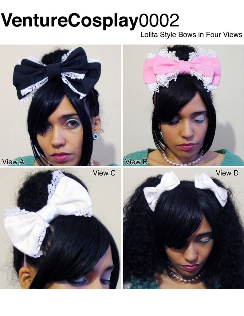 EGL Bows Tutorial Lolita Bows Sewing Pattern Alice Band - Etsy