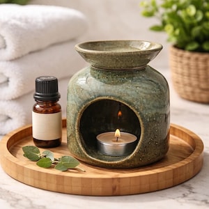 Ceramic essential oil diffuser - Saint-Amand stoneware - Handmade on the potter's wheel in my workshop