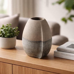 Black Stoneware Ceramic Diffuser - Handmade in France on a potter's wheel - VULCAIN