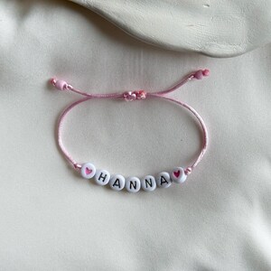 Pulsera personalizada con nombre, pulsera con nombre, pulsera con cuentas de letras, pulseras de la amistad, pulseras de pareja, inscripción escolar