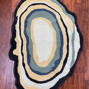 Indian Tufted Rug Woolen Handmade