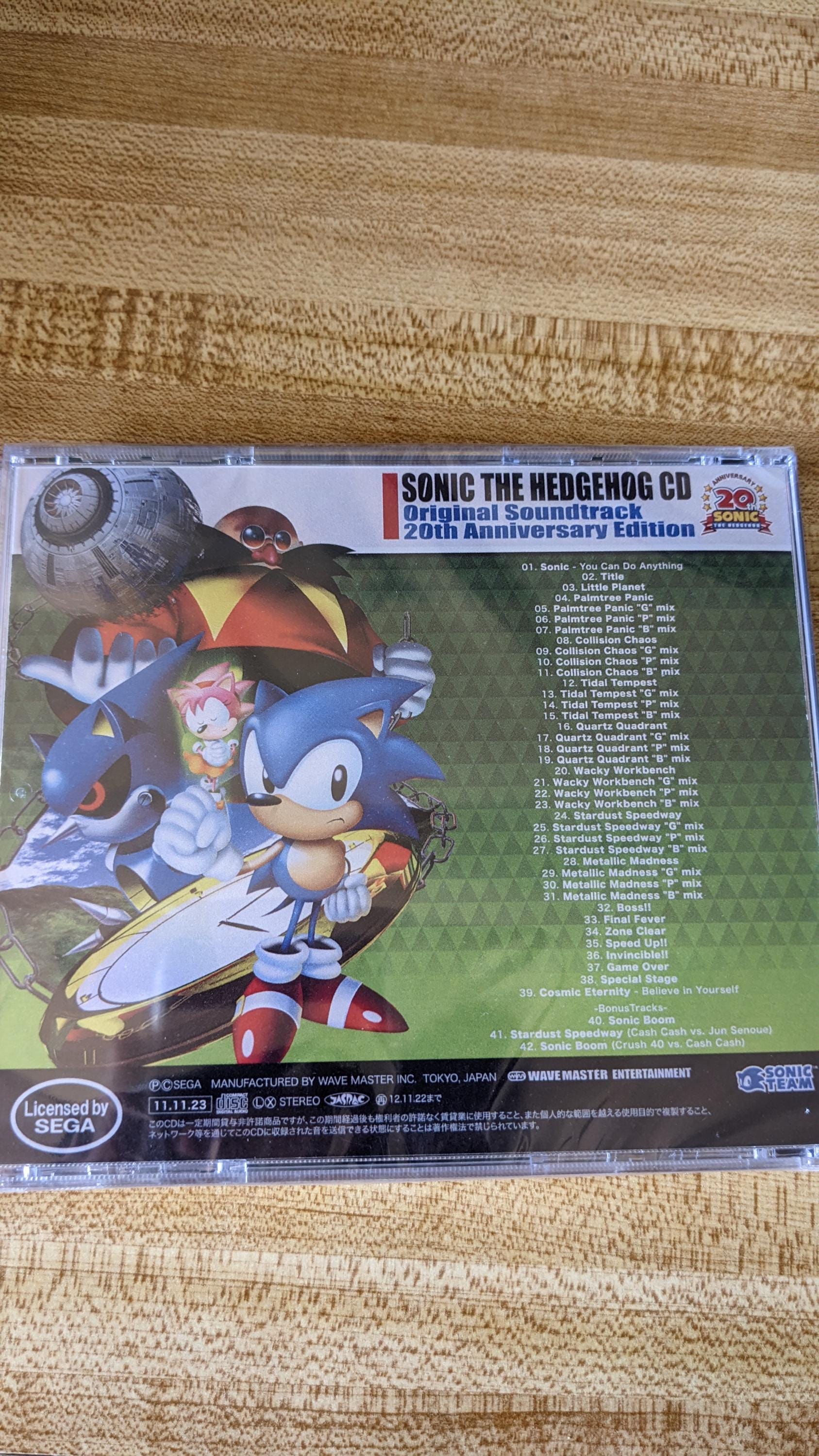 Sonic the Hedgehog CD 20th Anniversary Soundtrack - Etsy