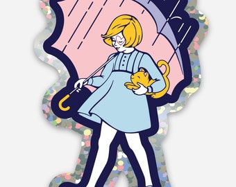 T swift Morton Salt Girl Glitter Sticker