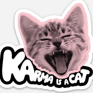 Karma is a Cat Sticker
