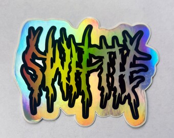 SWIFTIE rainbow holographic sticker