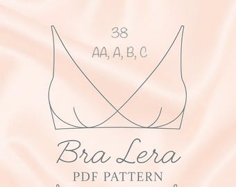 BH Lera PDF-sömnadsmönster: Mjuk BH eller bygel, storlek 38 (AA-C)