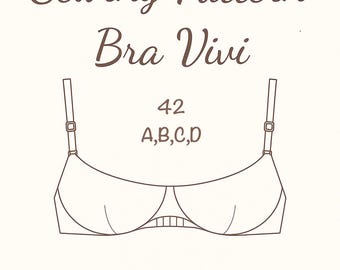 Bra Vivi Schnittmuster PDF – Grösse 42 A-D, Unterwäsche DIY (Instant Download)