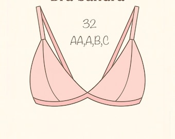 BH-Schnittmuster: Sandra Bralette, Size 32 AA-C (PDF-Schnittmuster)